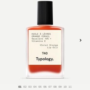 Typology Coral Orange Lip Oil
